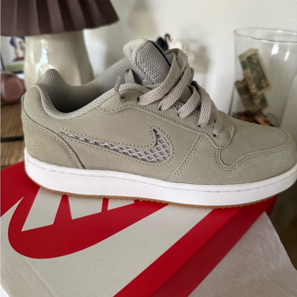 Nike Light Gray Suede Sneakers - Picture 2 of 2